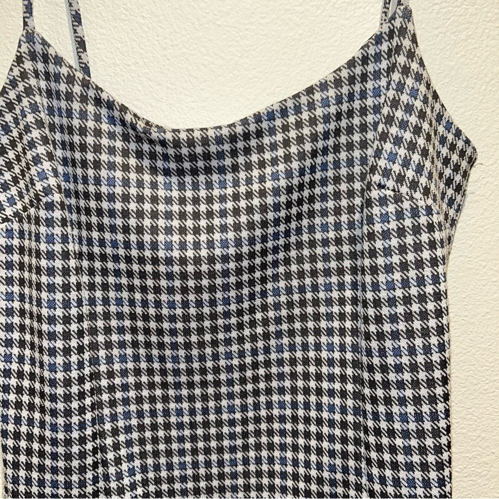Blue and grey design dress - Picture 3 of 5